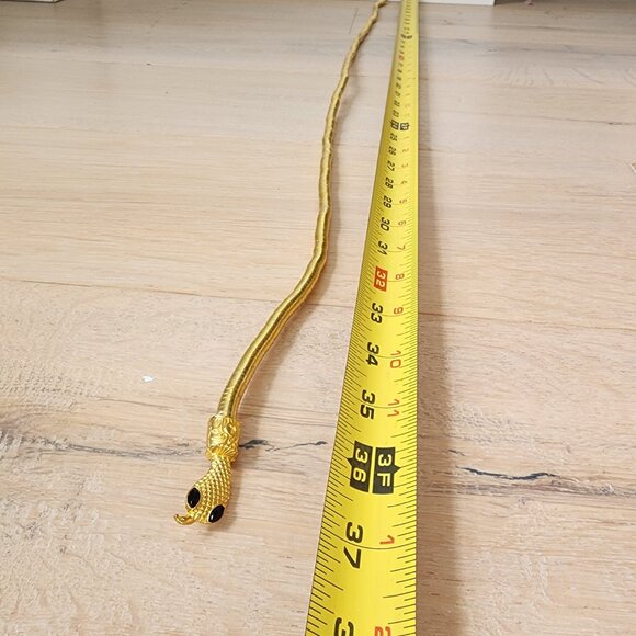 NWT Gold Snake Necklace or Snake Bracelet or Snake Hair Crown Bendable - Picture 9 of 10